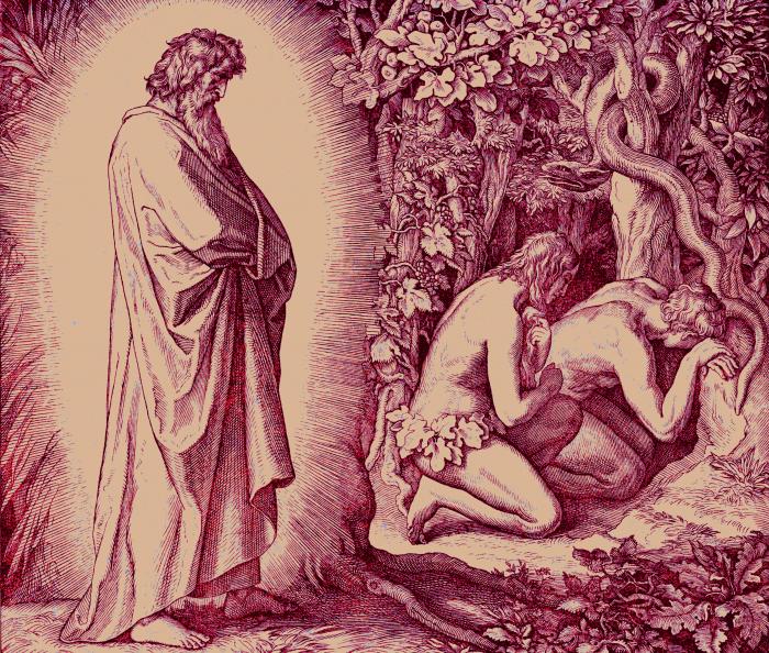 Адам и Ева Скрываются от Лица Господа